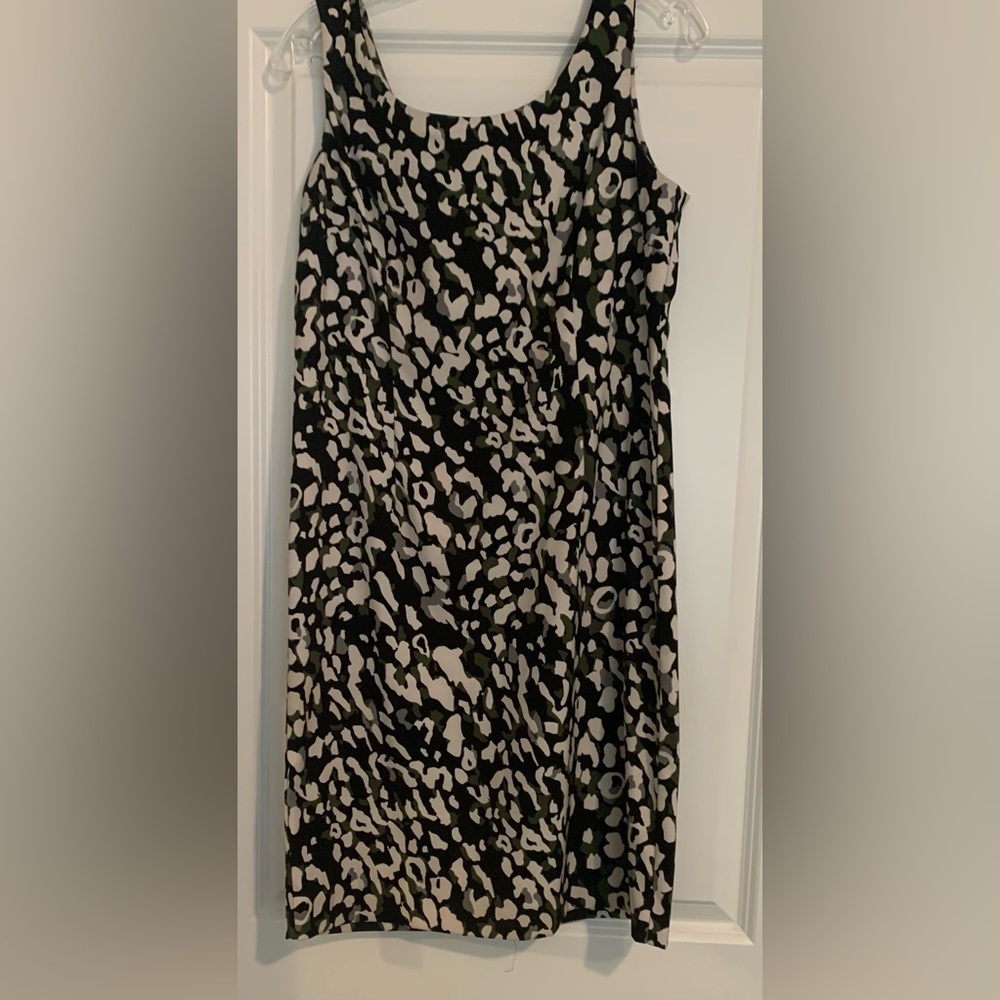 Studio 1 Asymmetrical Abstract Print Dress